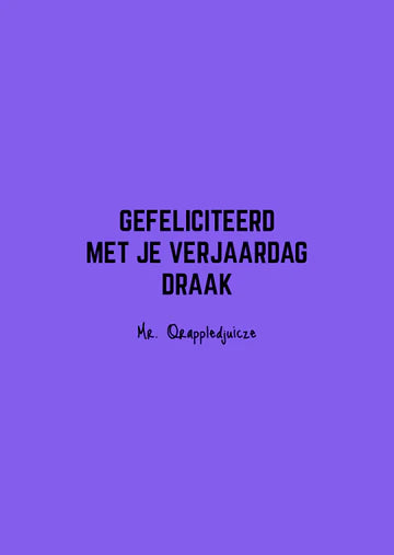 Kaart - gefeliciteerd draak