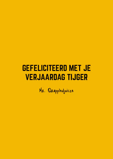 Kaart - gefeliciteerd tijger