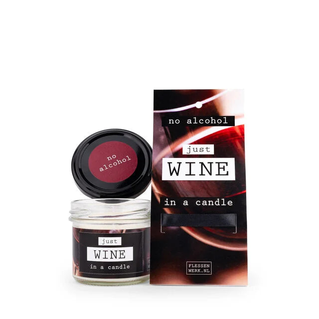 No alcohol - JUST WINE - in a candle