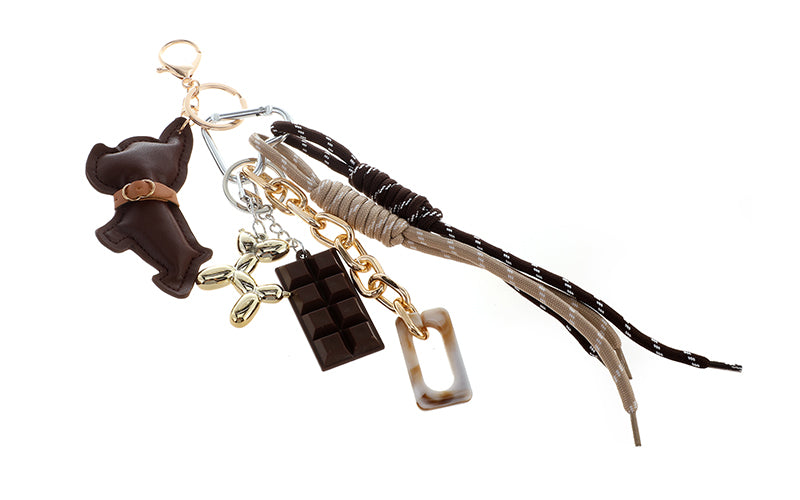 Sleutehanger/Bagcharm Freekje - camel