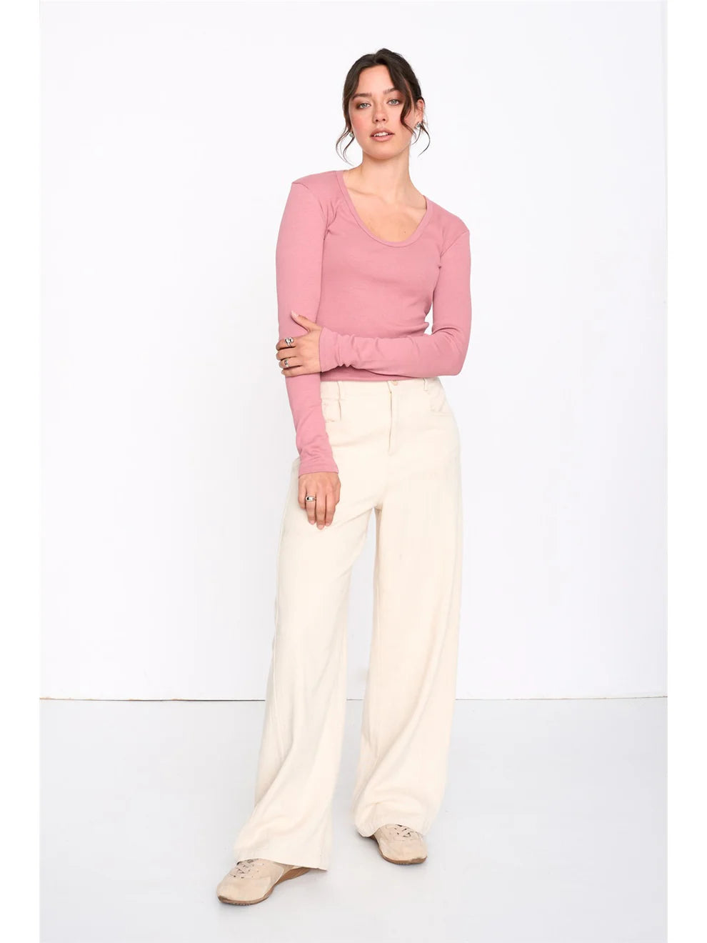 24c Shirt Katoen - oudroze