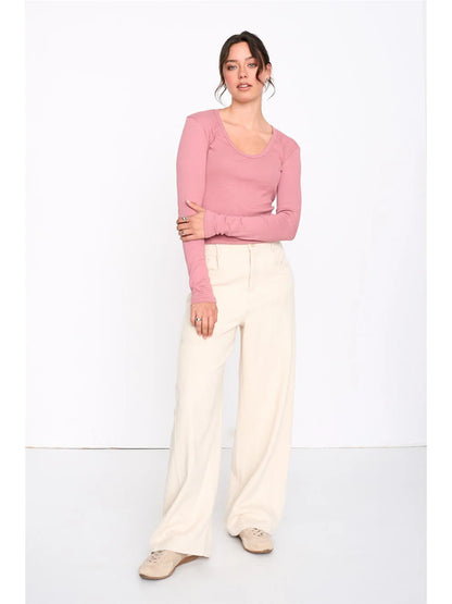 24c Shirt Katoen - oudroze