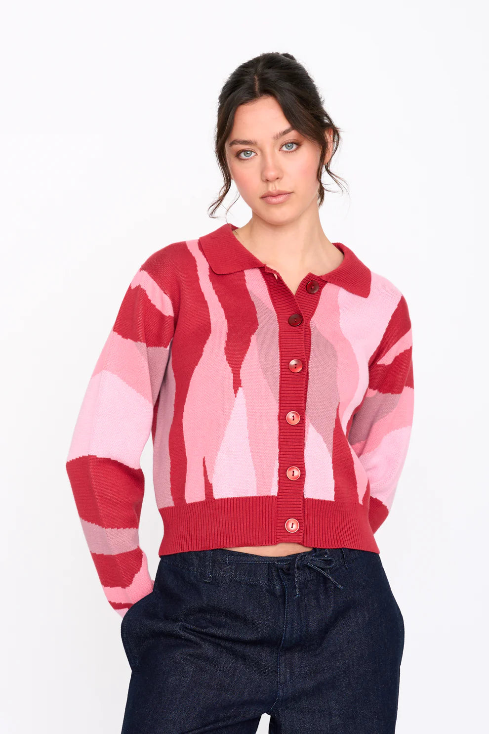 24C Vest Bobby - rood/roze