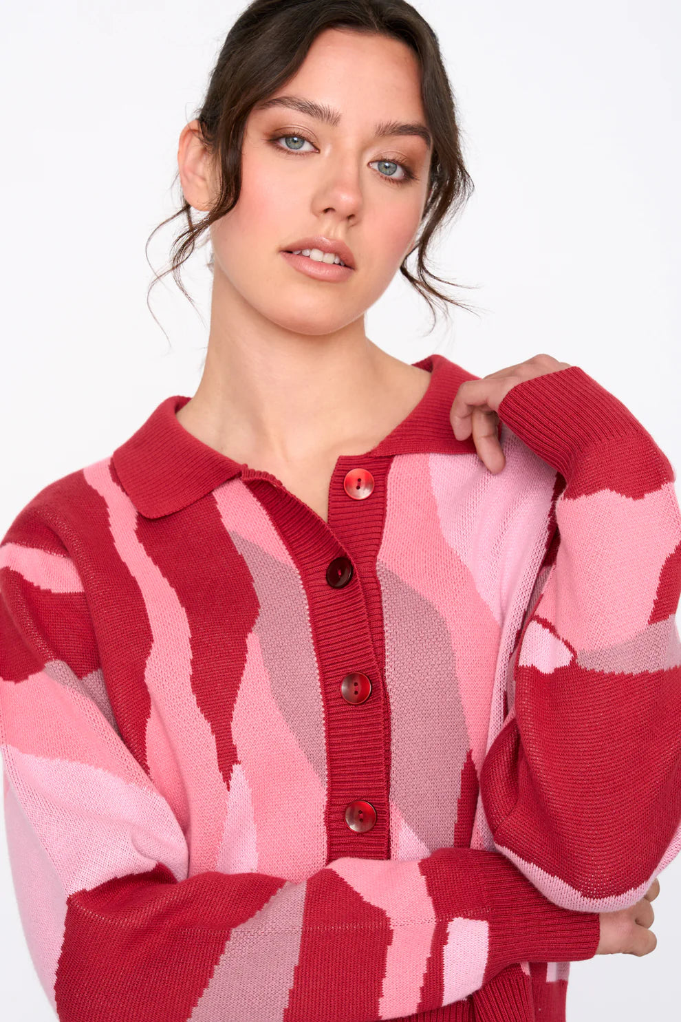 24C Vest Bobby - rood/roze