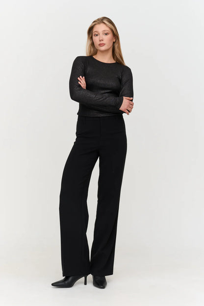 24C Shirt Met Glitter - zwart