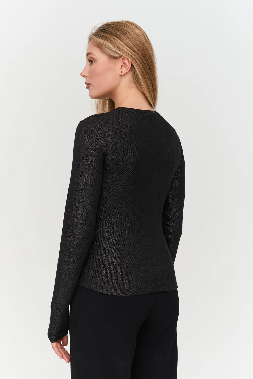 24C Shirt Met Glitter - zwart