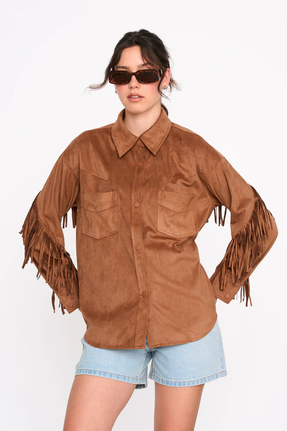 24c Blouse Western - camel