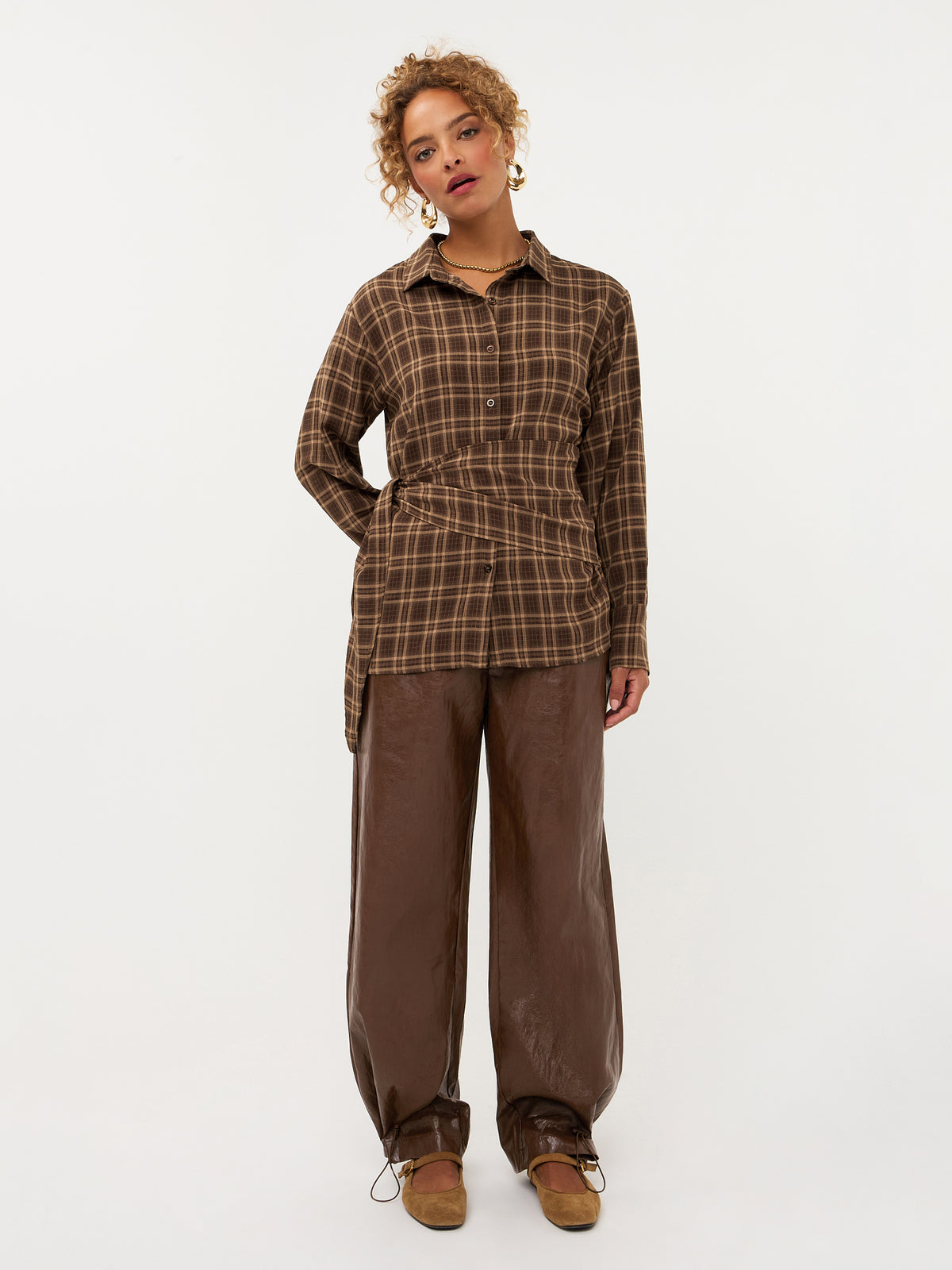 Pants Annemone - coffee brown