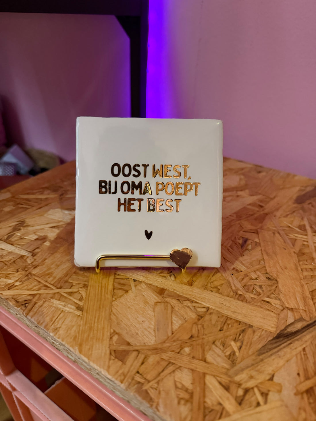 Tegeltje Oost West... - wit