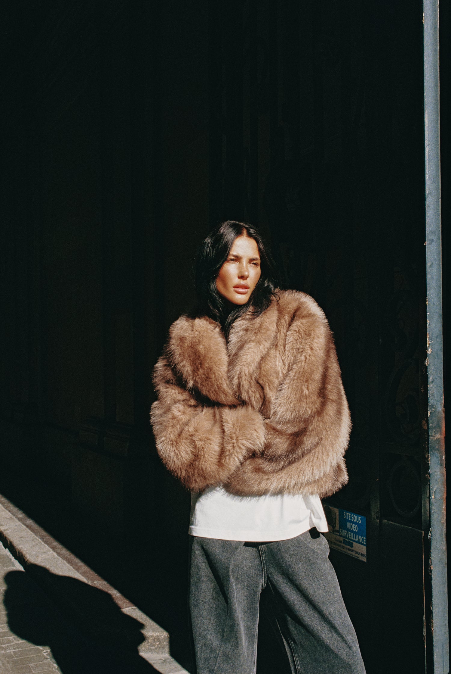 Jacket Luka Faux Fur - brown