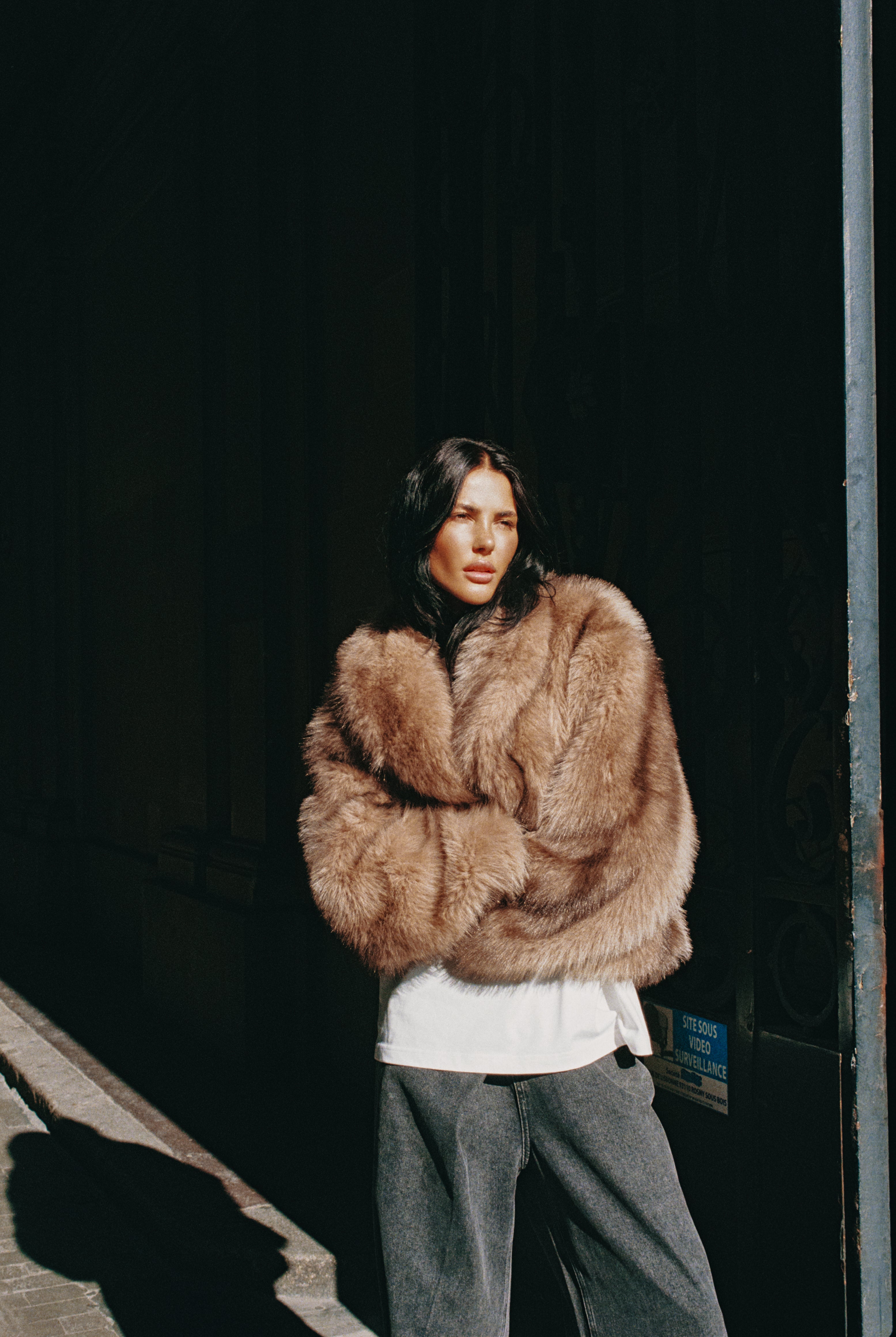 Jacket Luka Faux Fur - brown