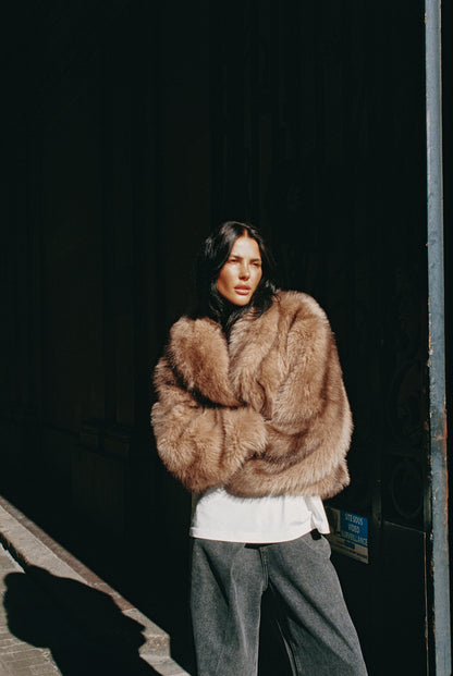 Jacket Luka Faux Fur - brown