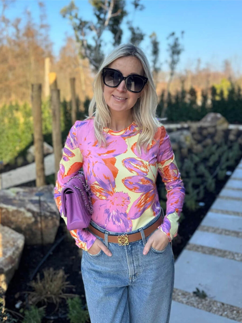 Longsleeve Soft Basic Azzurro - pink