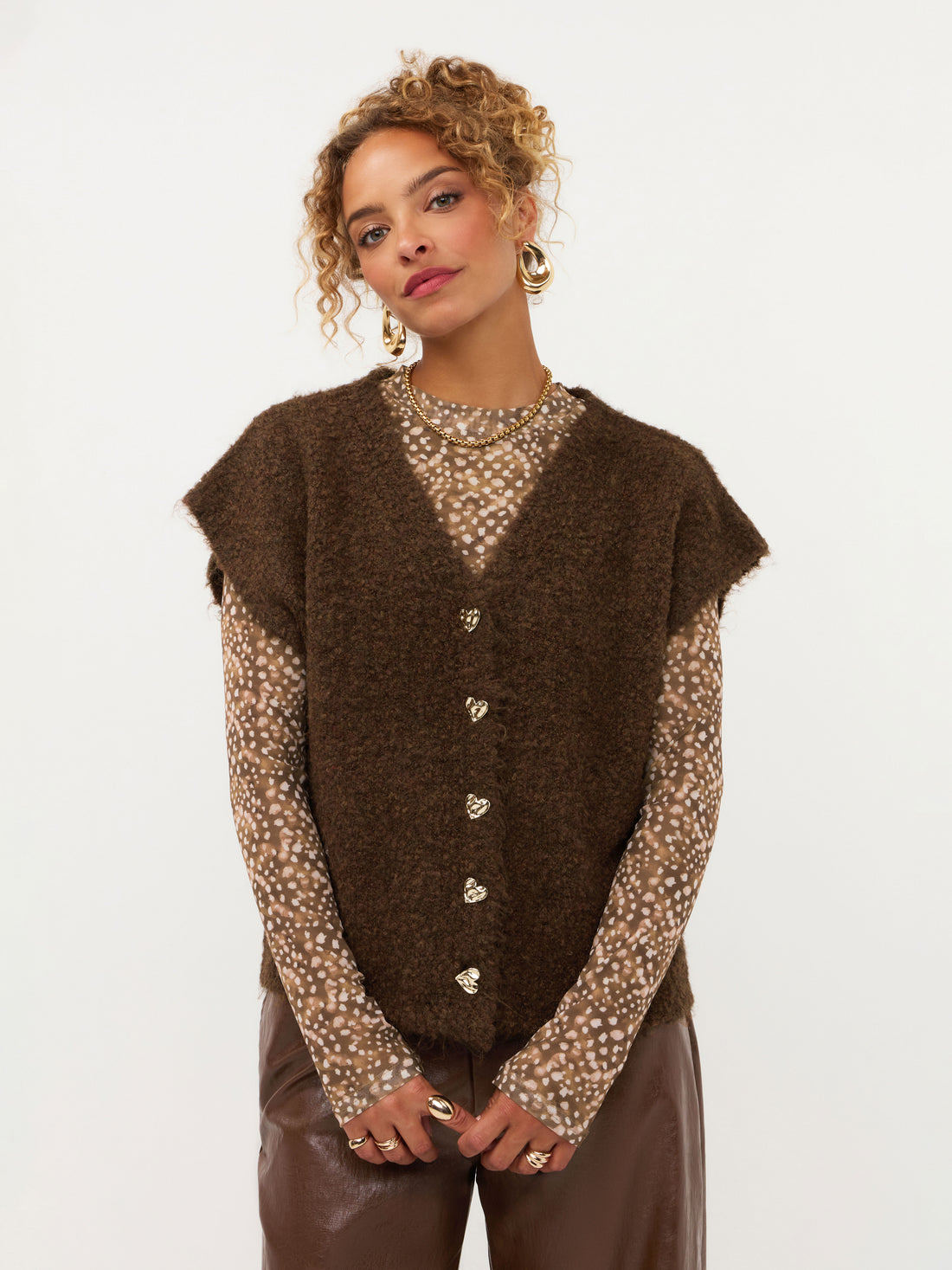 Cardigan Rochelle - coffee brown