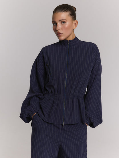 Balloon Sleeve Top Elysia - navy