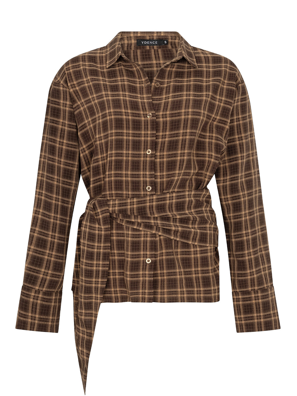 Blouse Isa - brown check
