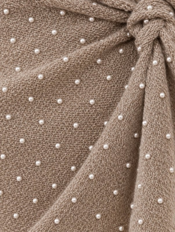 Driehoek Sjaaltje Pearly - taupe