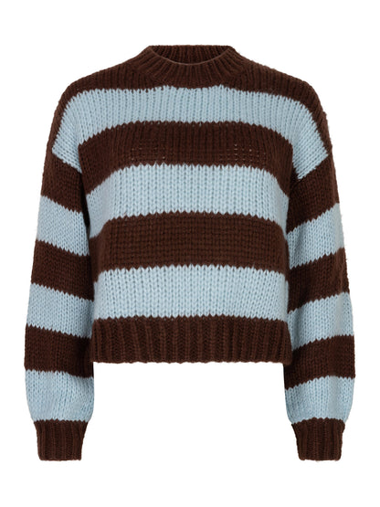 Knitted Sweater Brianna - light blue