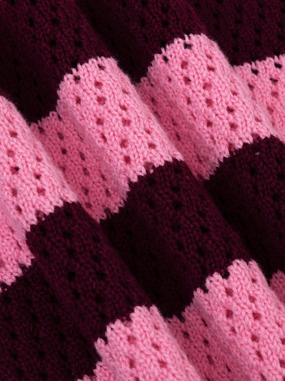 Top Agnes - burgundy/coral