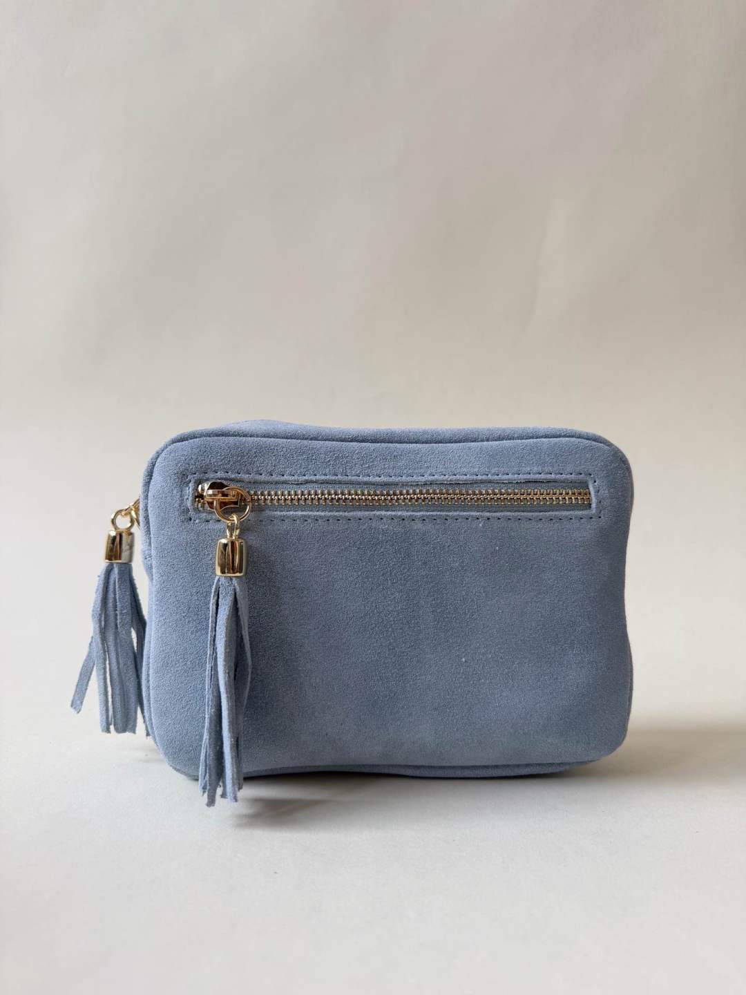 Mila Bag Suede - lichtblauw