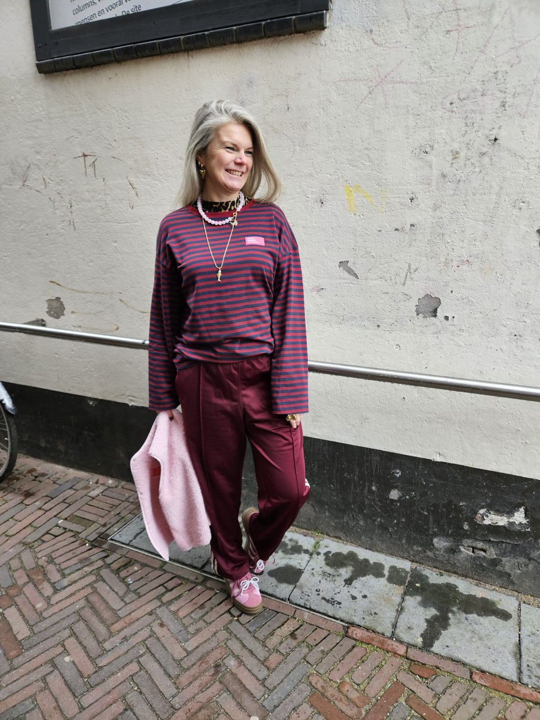 Top Nola - bordeaux/navy