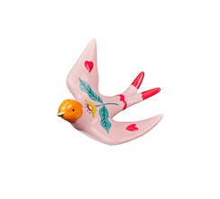 Wanddecoratie Zwaluw - roze
