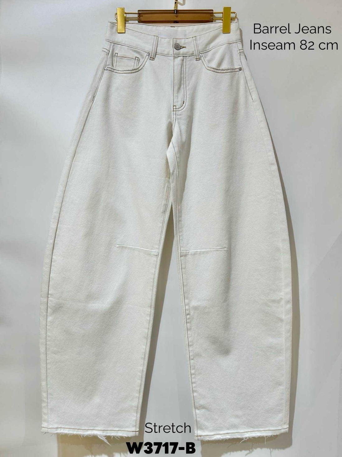 Queen Hearts Barrel Fit Wide Leg - wit/ecru
