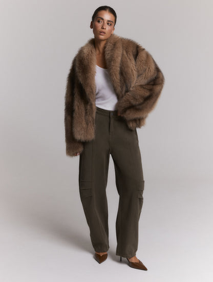 Jacket Luka Faux Fur - brown