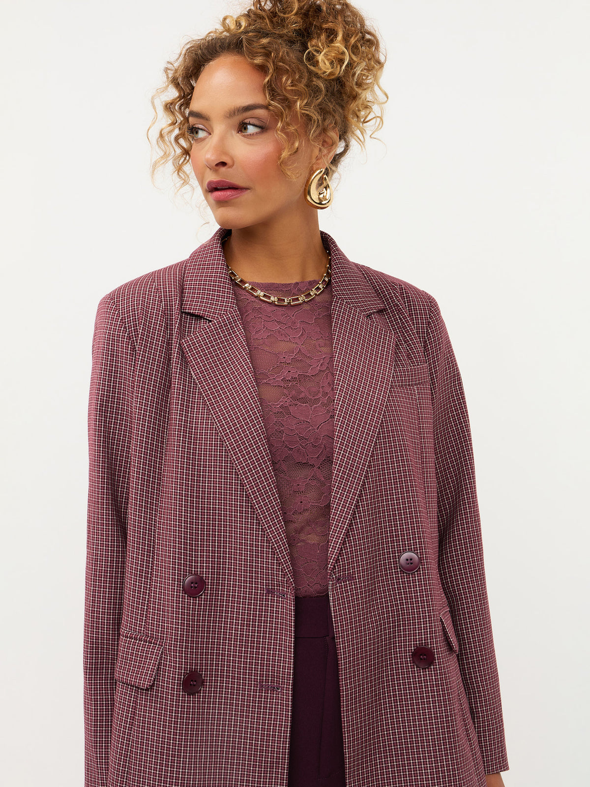 Blazer Nevessa- mauve check