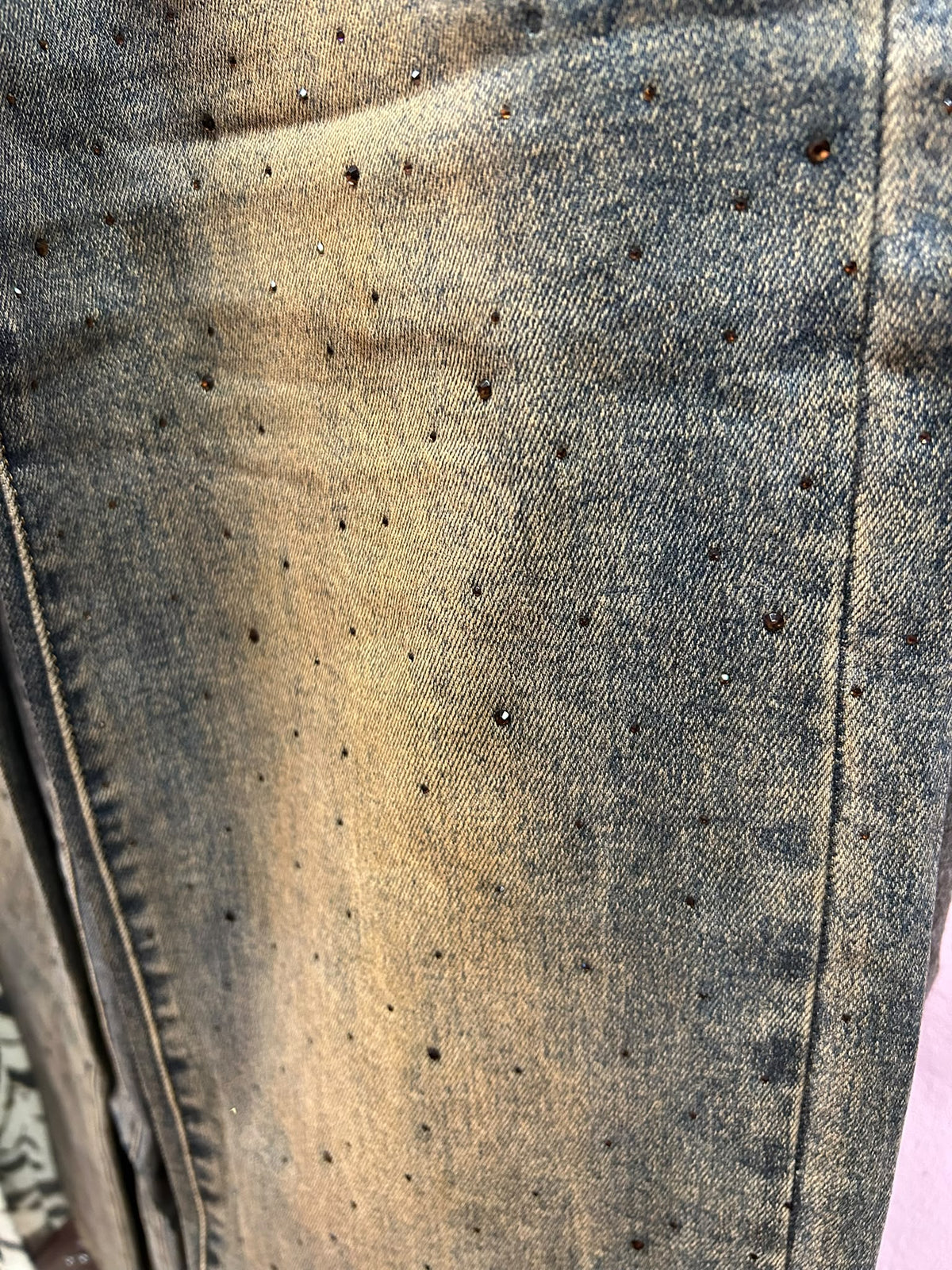 Strass Wide Leg - dirty wash