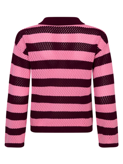 Top Agnes - burgundy/coral