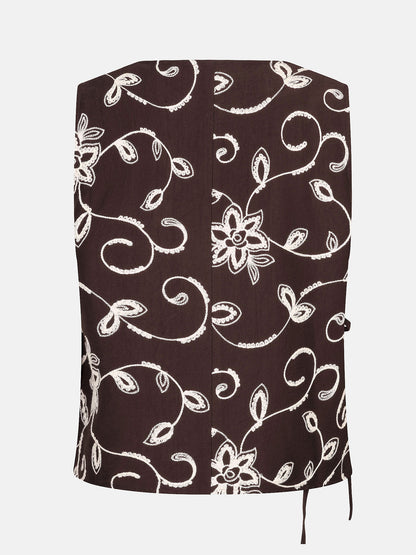 Gilet Inge - dark brown