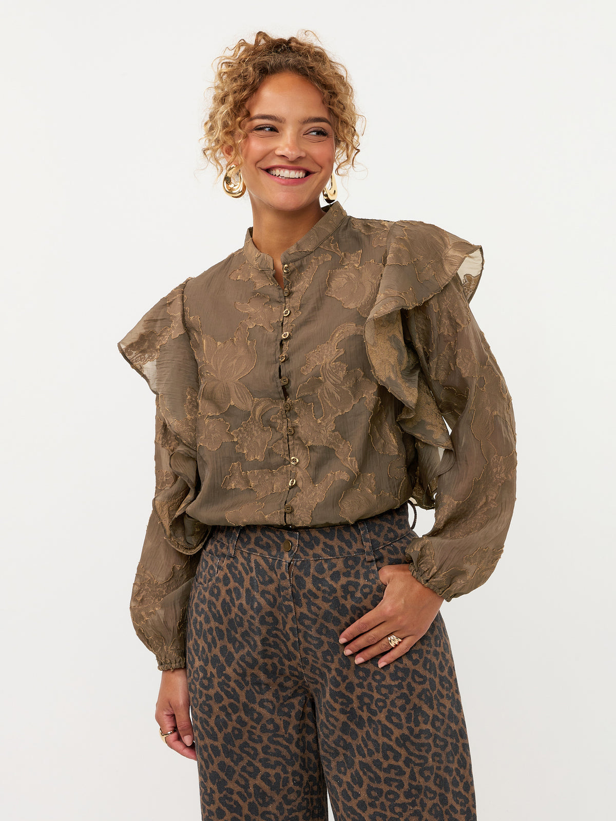 Blouse Gina - coffee brown