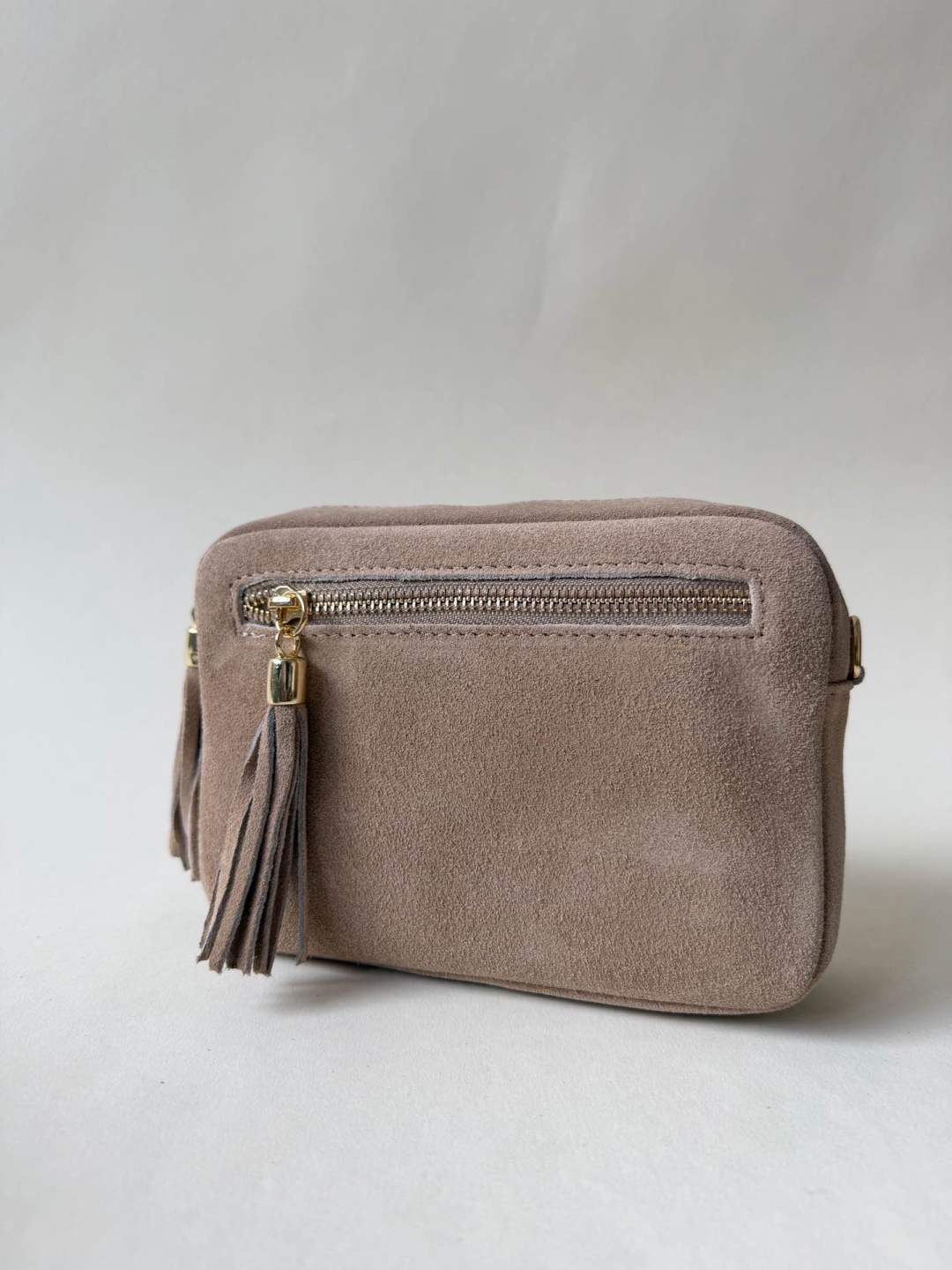 Mila Bag Suede - licht taupe