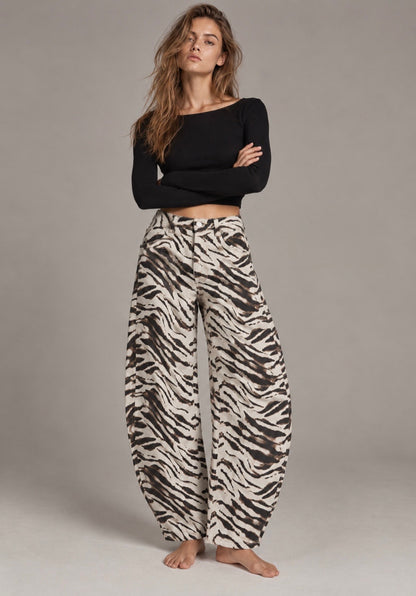 Barrel Jeans Zebra - beige