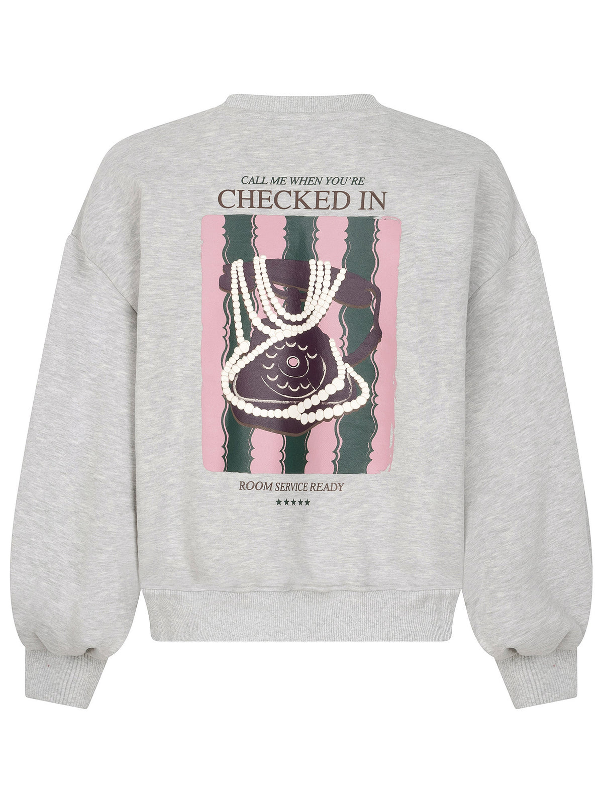 Sweater Checked In - grey melange