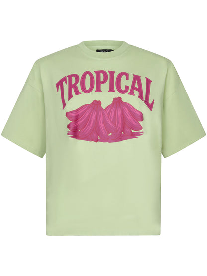T-Shirt Tropical - soft green