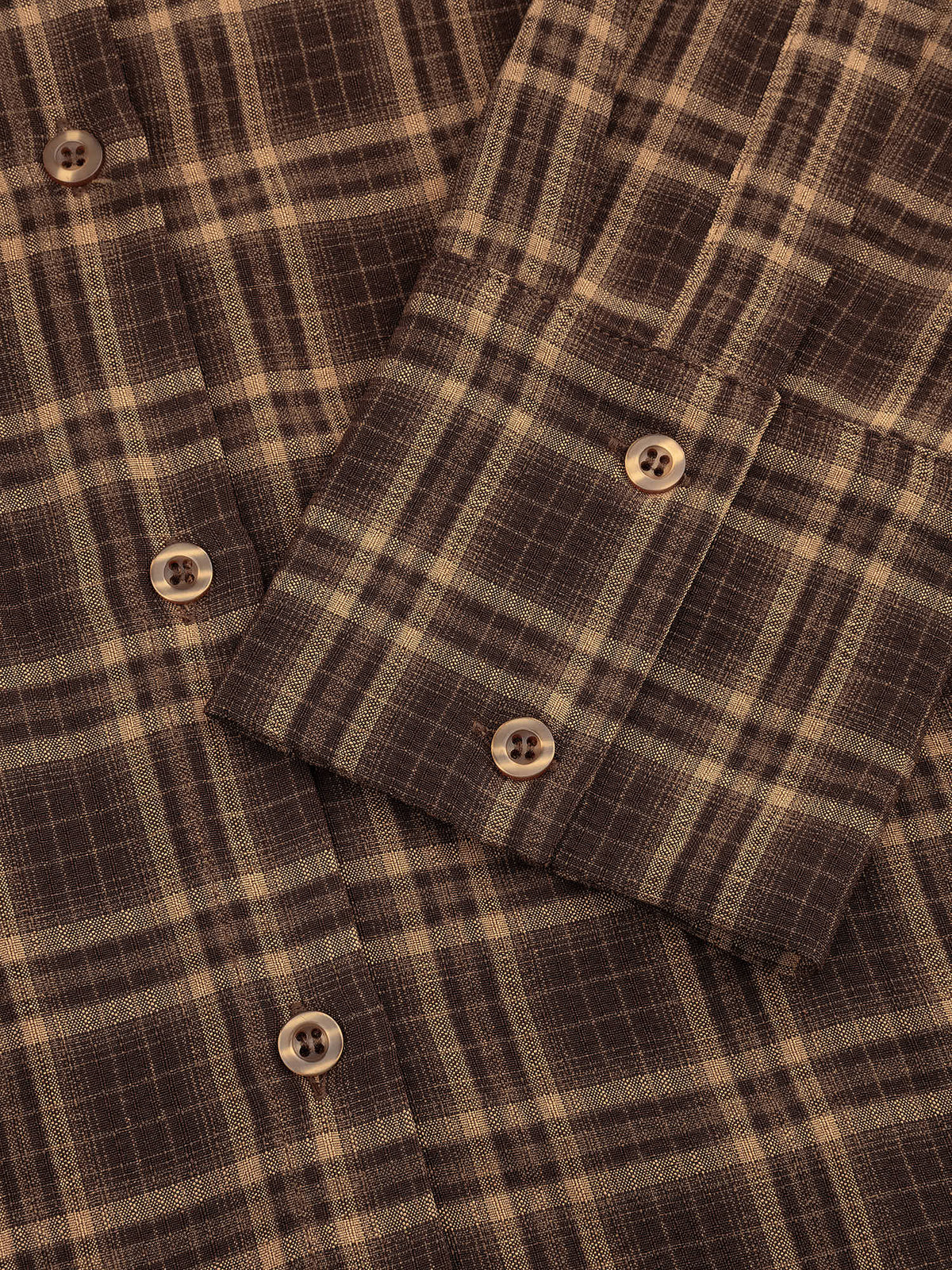 Blouse Isa - brown check
