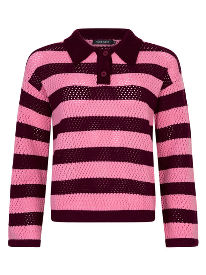 Top Agnes - burgundy/coral