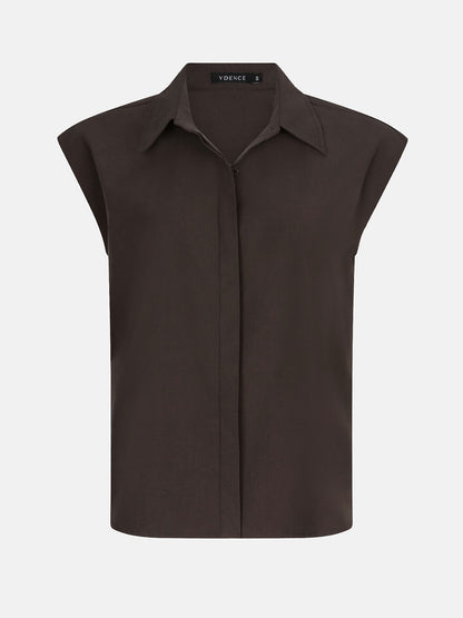 Blouse Sabrina - dark brown