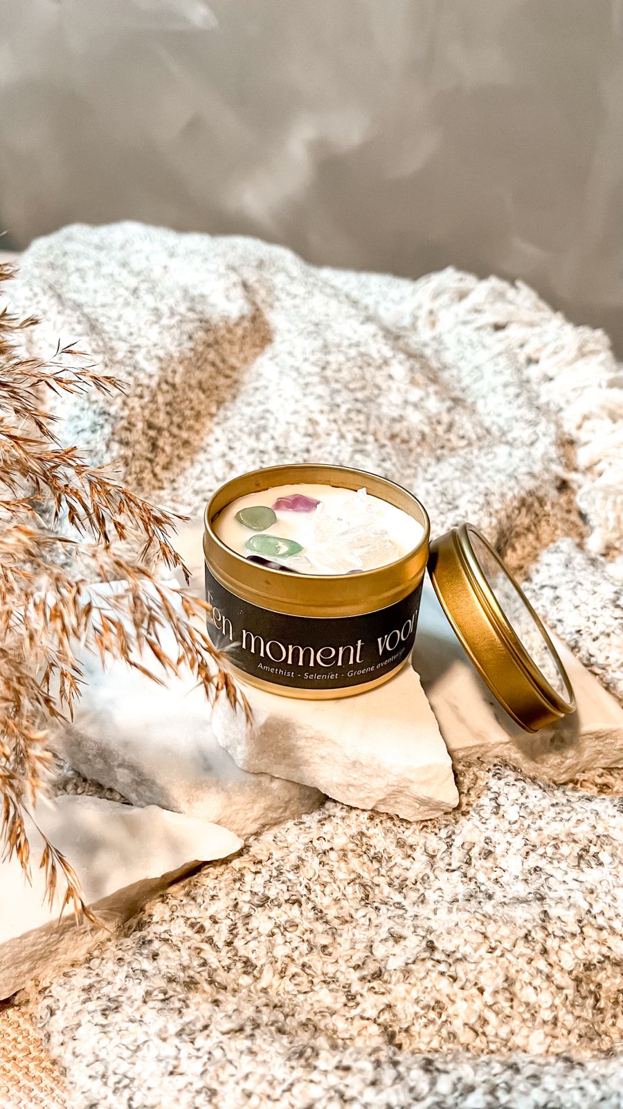 Giftbox Edelstenen Kaars - een moment voor jou!