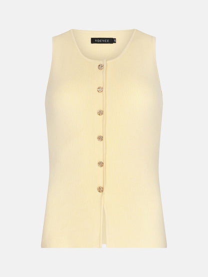 Knitted Top Saar - soft yellow
