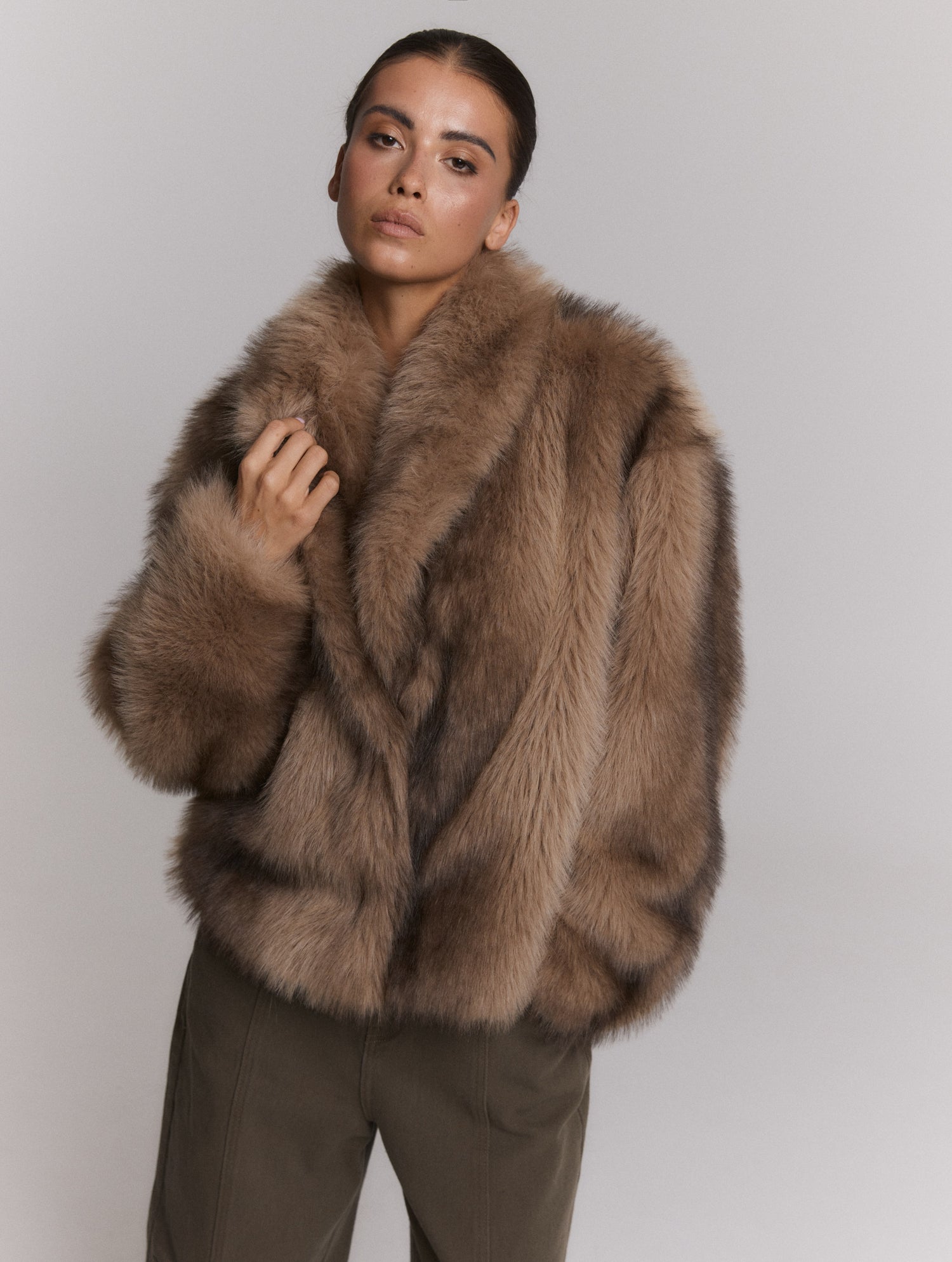 Jacket Luka Faux Fur - brown
