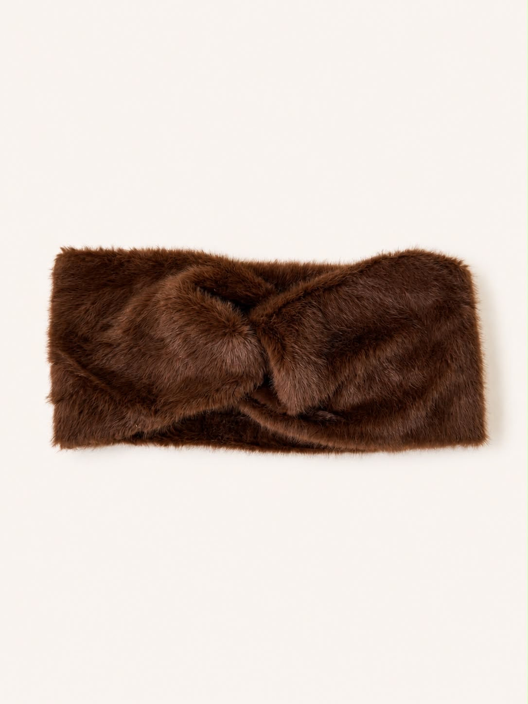 Fluffy Twist Headband - cacao