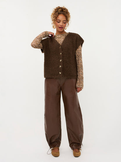 Cardigan Rochelle - coffee brown