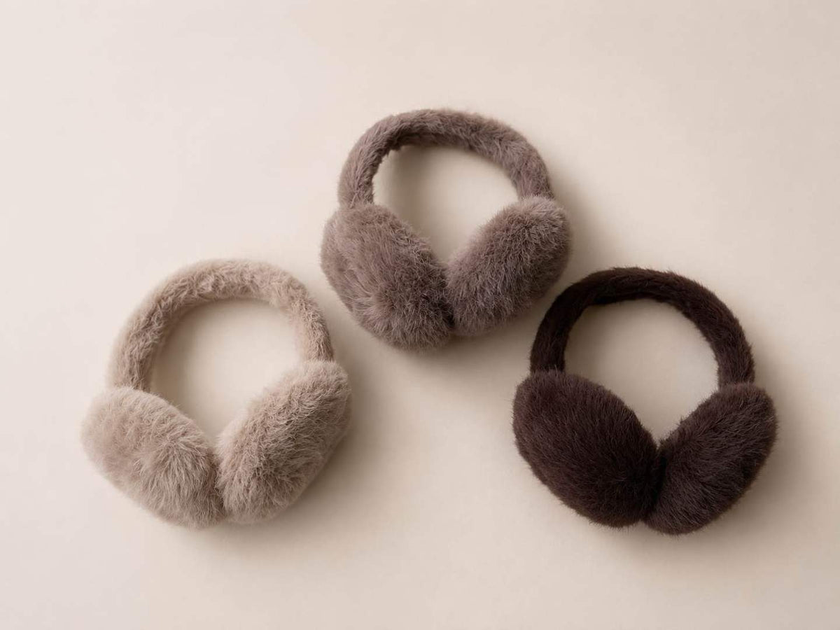 Fluffy Earmuffs - beige
