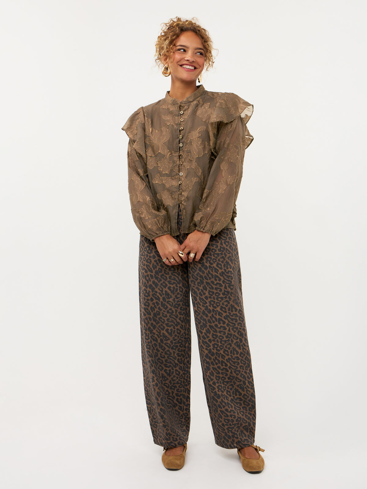 Blouse Gina - coffee brown