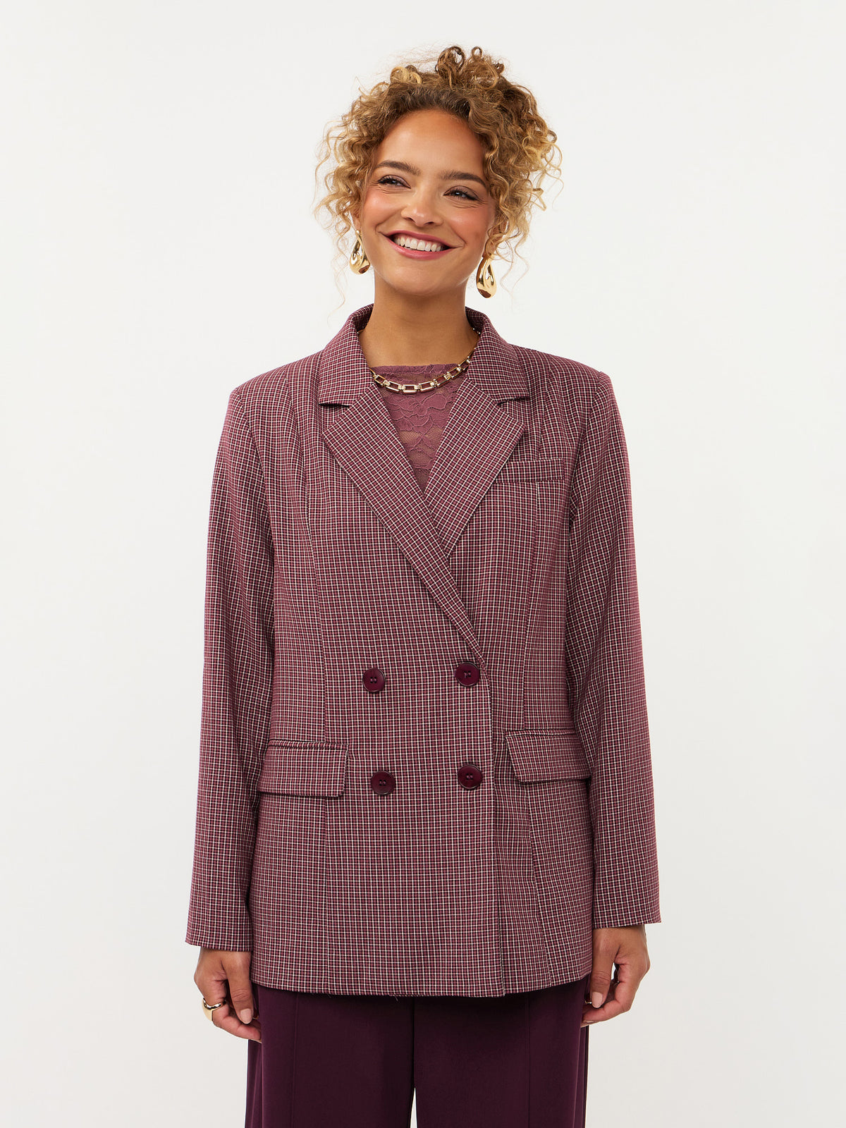 Blazer Nevessa- mauve check