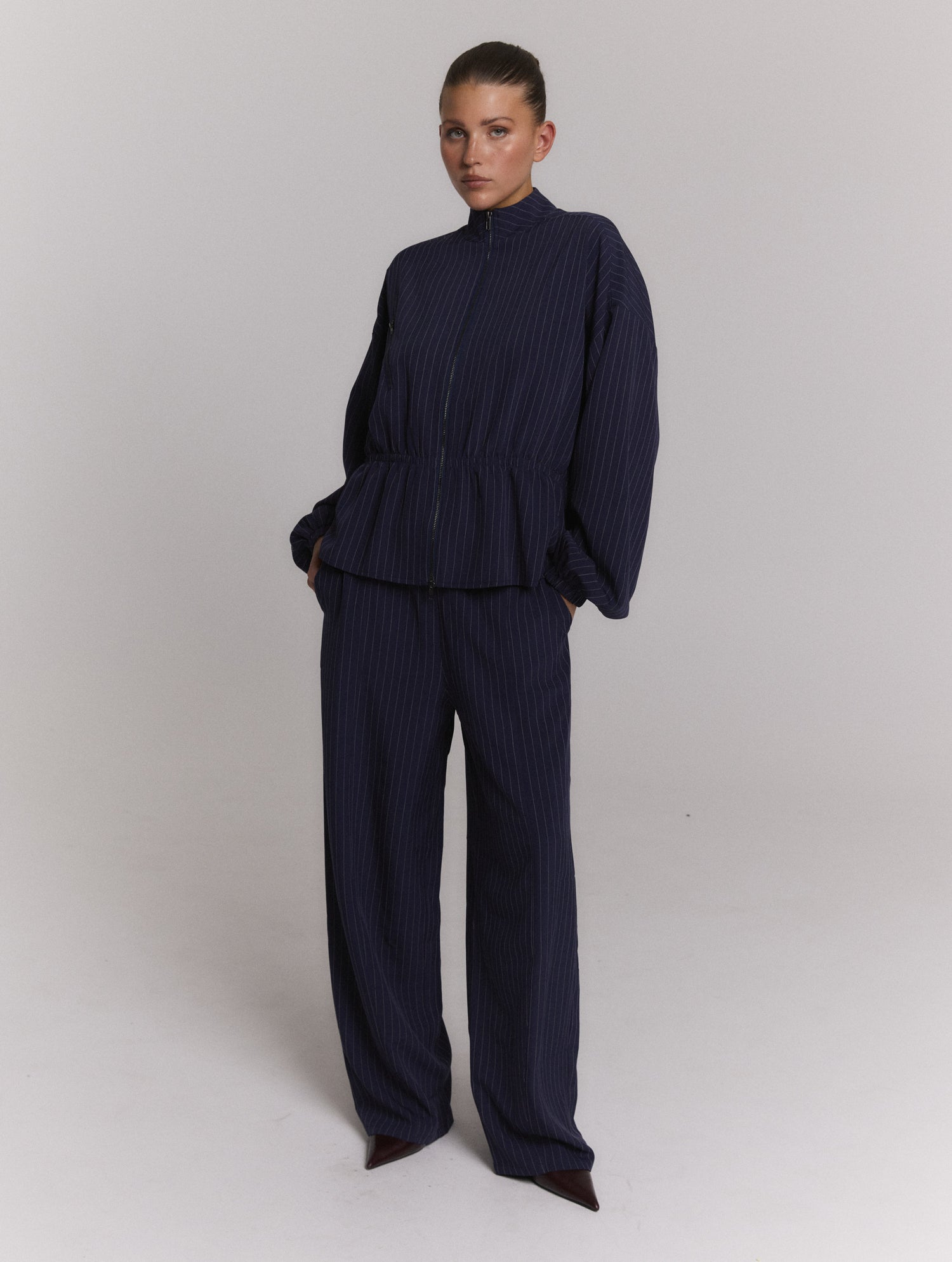 Balloon Sleeve Top Elysia - navy