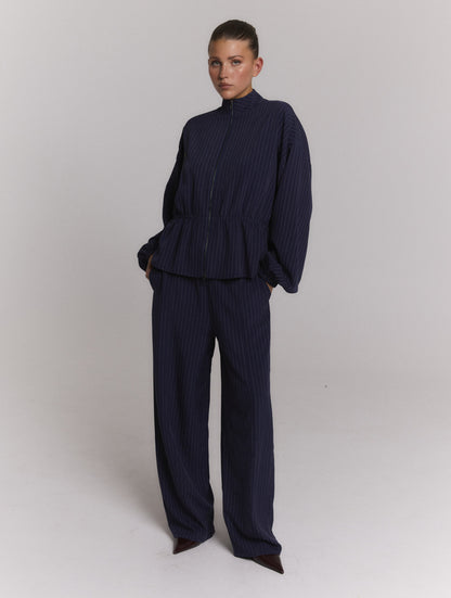 Balloon Sleeve Top Elysia - navy